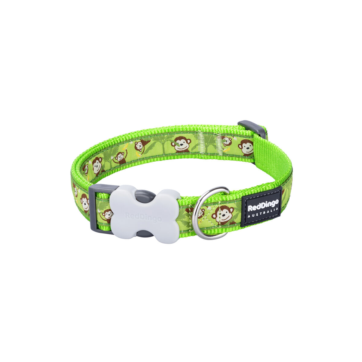 Coleira para Cães Red Dingo STYLE MONKEY LIME GREEN 31-47 cm